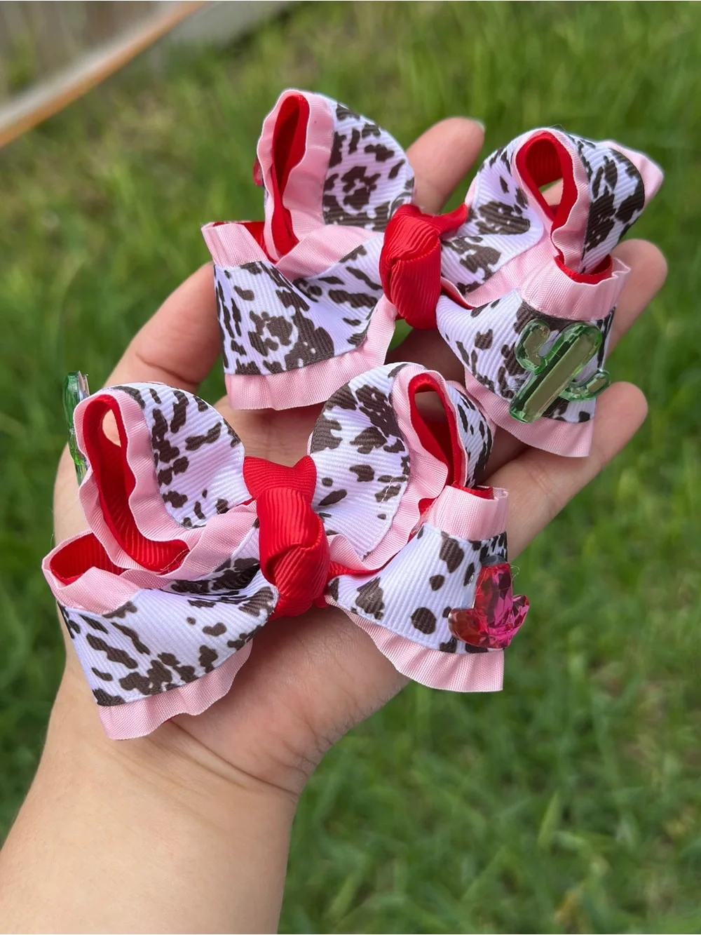 Western girl hairbows for toddlers and babies